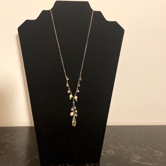 Jewelry - Silver Necklace with Pastel Beads and Plearls